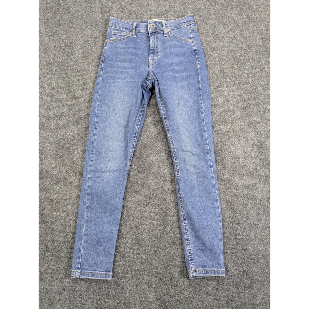 Topshop Jamie Skinny Jeans Women W26 L30 Blue High Rise Stretch Denim